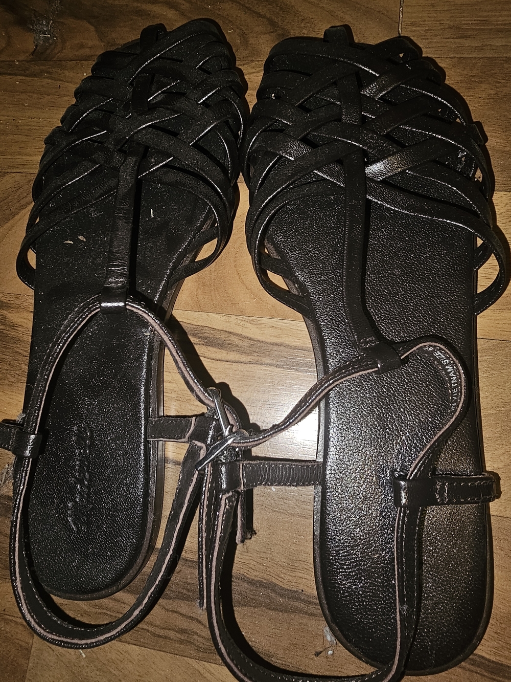 Madewell Black Braided T-Strap Sandals